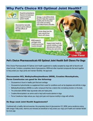 K9 Optimal Joint Health Soft Chew Dog Supplement, 60 count