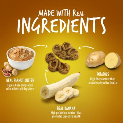 Biggies with Real Peanut Butter & Banana Dog Treats, 16-oz bag