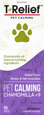 T-Relief Chamomilla +9 Homeopathic Medicine for Anxiety for Dogs, Cats & Horses, 90 count