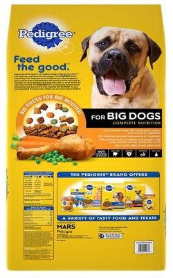 Bundle: Pedigree Big Dogs Adult Complete Nutrition Large Breed Roasted Chicken Flavor Dry Dog Food + Choice Cuts In Gravy Country Stew & Chicken & Rice Flavor Canned Wet Food Variety Pack