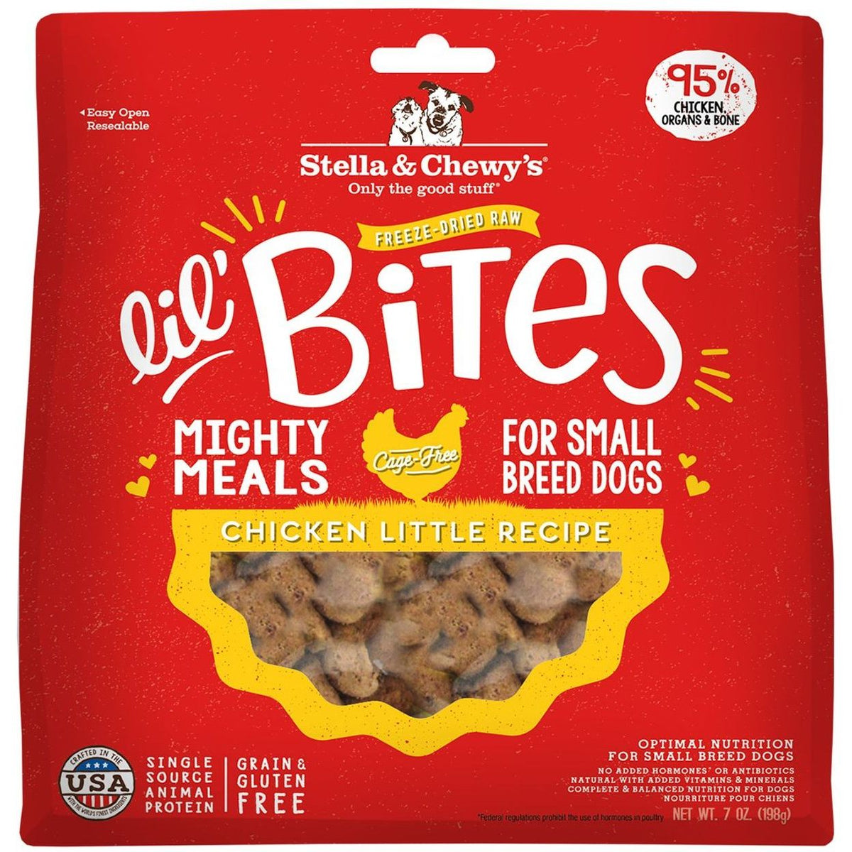 Lil Bites Chicken Little Recipe Small Breed Freeze-Dried Raw Dog Food. 200 g.