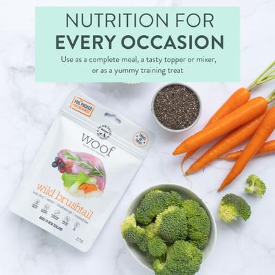 Woof Wild Brushtail Recipe Grain-Free Freeze-Dried Dog Treats, 1.76-oz bag