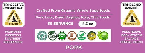 Holistic Super Food Broth Tissue & Cell Support Pork Flavor Concentrate Powder Dog & Cat Supplement, 4.5-oz bag