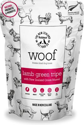 Woof Beef Green Tripe Grain-Free Freeze-Dried Dog Treats, 1.4-oz bag