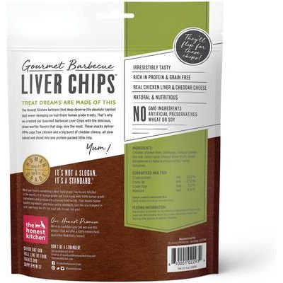 Chips de hígado de barbacoa gourmet, premios para perros con receta de hígado de pollo y queso cheddar, bolsa de 113 g