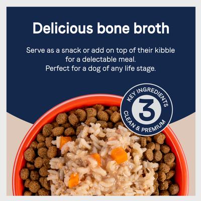PURE Real Turkey & Rice Bone Broth Wet Dog Food Topper, 5.5-oz box, case of 6