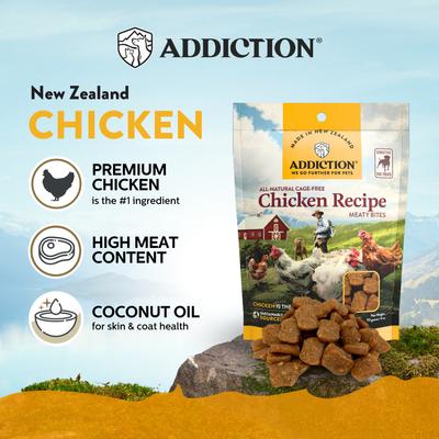Meaty Bites Chicken Grain-Free Dog Treats, 4-oz bag