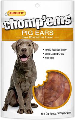 Golosinas masticables para perros Pig Ear Chews, 12 unidades, paquete de 2