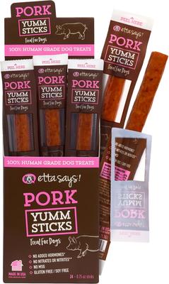 Pork Yumm Sticks Human Grade Pork Dog Treats, 24 count