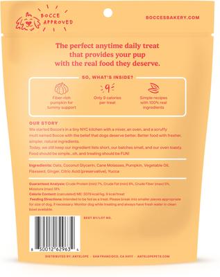 Dailies Bye Bye Stinkies Pumpkin + Ginger Recipe Dog Treats, 6-oz pouch