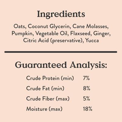 Dailies Bye Bye Stinkies Pumpkin + Ginger Recipe Dog Treats, 6-oz pouch