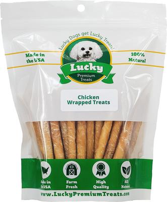 Small Chicken Wrapped Rawhide Dog Treats, 20 count