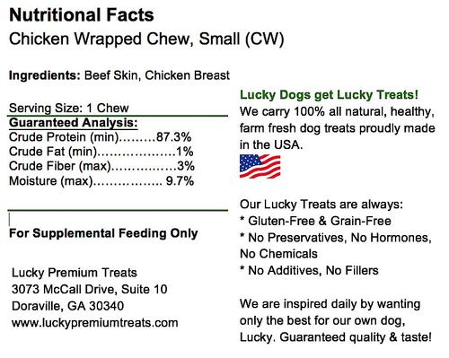 Small Chicken Wrapped Rawhide Dog Treats, 20 count