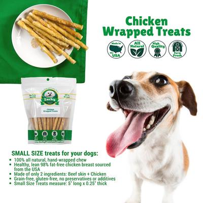 Small Chicken Wrapped Rawhide Dog Treats, 20 count
