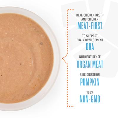 Baby Mousse for Puppies, Grain-Free Chicken, Chicken Liver & Pumpkin Recipe Wet Dog Food, 3-oz pouch, case of 12