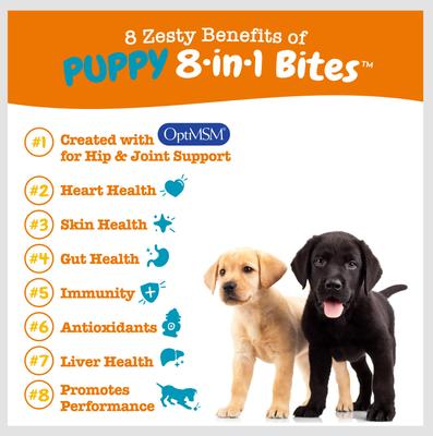 Bundle: Puppy Supplement Variety Pack - Zesty Paws Milk Replacer Supplement, 8-in-1 Supplement, Calming Supplement