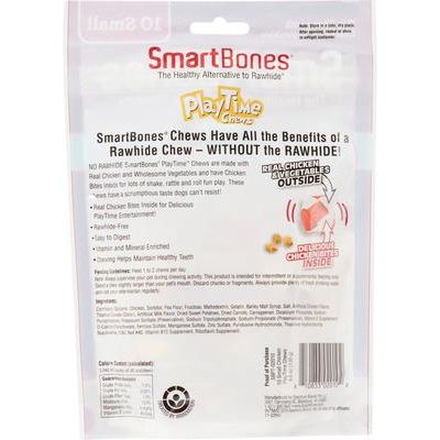Golosinas masticables de pollo para perros PlayTime, pequeñas, 10 unidades