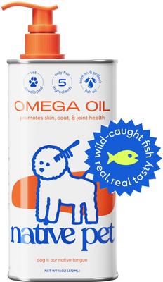 Bundle: Native Pet Omega 3 Fish Oil Skin & Coat Health + Vet-Formulated Probiotics & Prebiotic Dog Supplement