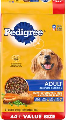 Paquete: Alimento seco Pedigree Complete Nutrition con sabor a pollo asado, arroz y vegetales + Paquete variado de alimento húmedo enlatado para perros con cortes selectos en salsa de res y estofado campestre