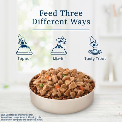 Delectables Turkey Dinner Wet Dog Food Topper, 3-oz pouch, case of 24