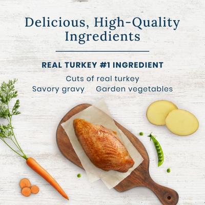 Delectables Turkey Dinner Wet Dog Food Topper, 3-oz pouch, case of 24