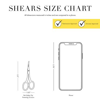 Stainless Steel Dog & Cat Safety Tip Trimming Scissors