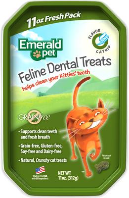 Golosinas para gatos sin cereales con sabor a hierba gatera Feline Dental, bolsa de 325 g