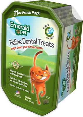 Feline Dental Catnip Flavor Grain-Free Cat Treats, 11-oz bag