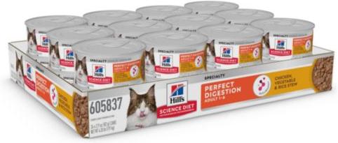 Perfect Digestion Chicken, Vegetable & Rice Stew Adult Wet Cat Food, 2.9-oz can, case of 24