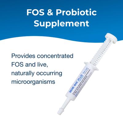 Bene-Bac Plus Pet Gel FOS & Probiotics for Dogs, Cats, Exotic & Wildlife Mammals, 15-g syringe