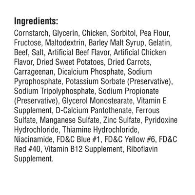 Golosinas para perros con huesos masticables de carne de res mediana, 4 unidades