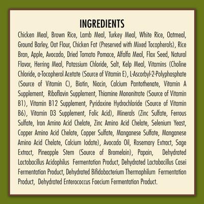 Natural Triple Protein Chicken, Lamb & Turkey Meals Recipe All Life Stages Dry Dog Food, 30-lb bag