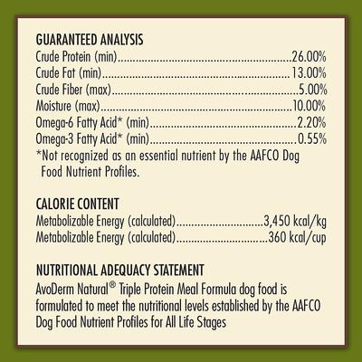 Natural Triple Protein Chicken, Lamb & Turkey Meals Recipe All Life Stages Dry Dog Food, 30-lb bag