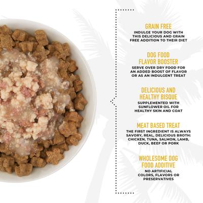 Born Carnivore Flavor Booster Chicken Bisque Non-GMO Wet Dog Food Topper, 1.5-oz pouch, case of 12