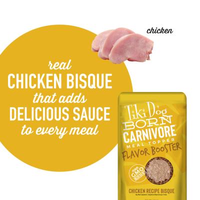 Born Carnivore Flavor Booster Chicken Bisque Non-GMO Wet Dog Food Topper, 1.5-oz pouch, case of 12