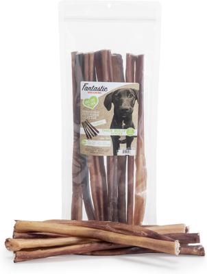 Golosinas para perros Thick Bully Sticks sin cereales, bolsa de 12 pulgadas y 16 oz