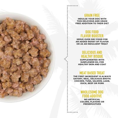 Born Carnivore Flavor Booster Bisque Variety Pack Non-GMO Wet Dog Food Topper, 1.5-oz pouch, case of 12