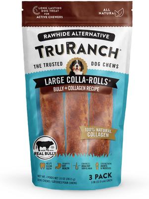 Bully Collagen Roll Dog Treats, 9-in, 3 count