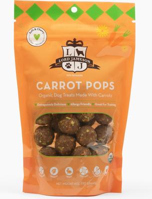 Carrot Pops Vegan Dog Treats, 6-oz bag