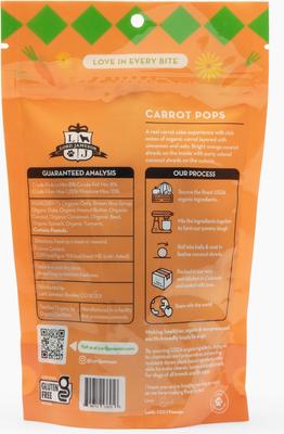 Carrot Pops, premios veganos para perros, bolsa de 177 g