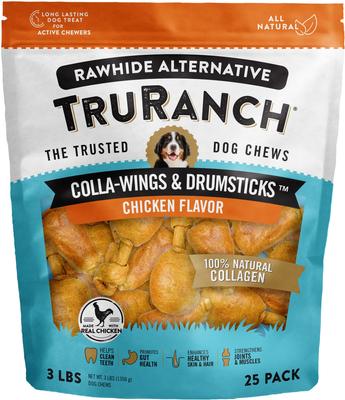 Collagen Wings & Drumsticks Chicken Flavored Hard Chew Treats, 25 count