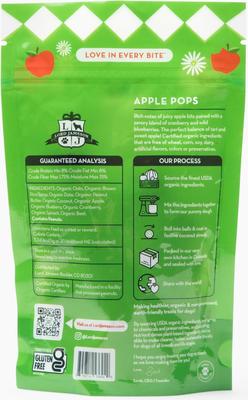 Apple Pops Vegan Dog Treats, 6-oz bag