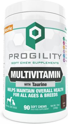 Progility Multvitamin with Taurine Soft Chew Supplement for Dogs, 90 count