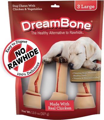 Large Chicken Chew Bones Dog Treats, 3 count