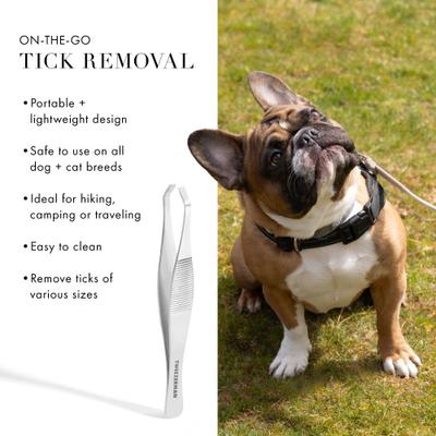 Stainless Steel Portable Tick Removal Tweezer for Pets
