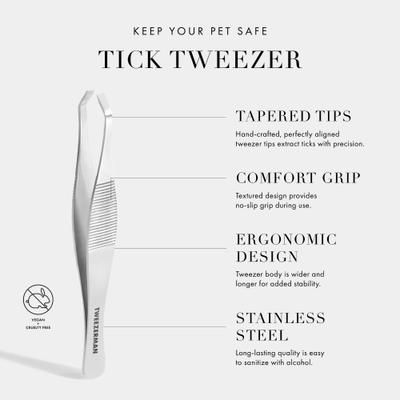 Stainless Steel Portable Tick Removal Tweezer for Pets