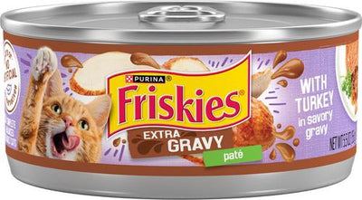 Paté de salsa extra con pavo en salsa sabrosa, alimento enlatado para gatos, 5.5 oz, caja de 24