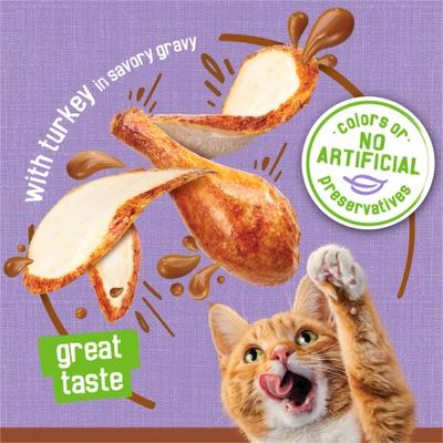 Extra Gravy Pate with Turkey in Savory Gravy Canned Cat Food, 5.5-oz, case of 24