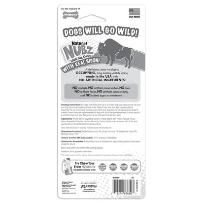 Nubz WILD Natural Long Lasting Edible Bison Flavor Dog Chews, X-Large