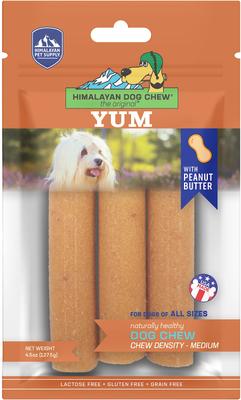 Golosinas para perros con sabor a mantequilla de maní yakyYUM, 3 unidades